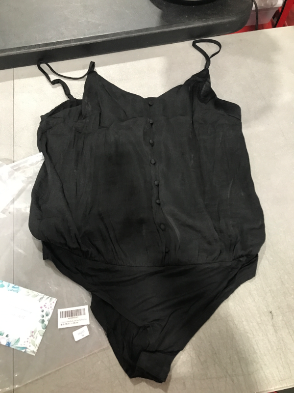 Photo 1 of A Grain of Wheat Bodysuit for Women Sexy Summer V-Neck Backless Adjustable Spaghetti Strap Club Tank Top Body Suits XL