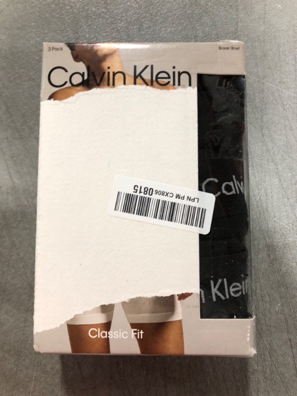 Photo 2 of Calvin Klein Men's Cotton Stretch 3-Pack Boxer Brief Small 3 Black