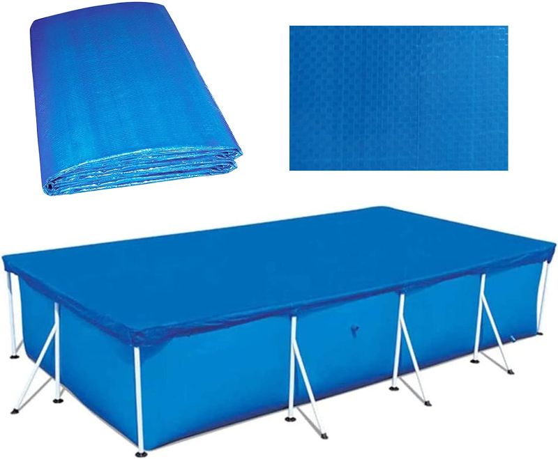 Photo 1 of 14 x 7 Rectangle Pool Cover 177 x 87 Inch Rectangle Above Ground Pool Cover 14.76 x 7.25FT Rectangular Frame Swimming Pool Cover 450*220CM Swimming Pool Cover 14 ft Rectangular Above Ground Pool Cover 