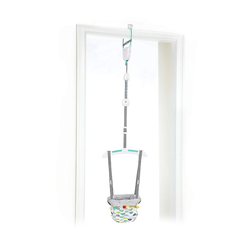 Photo 1 of Bright Starts Playful Parade Door Jumper for Baby with Adjustable Strap, 6 Months and Up, Max Weight 26 lbs