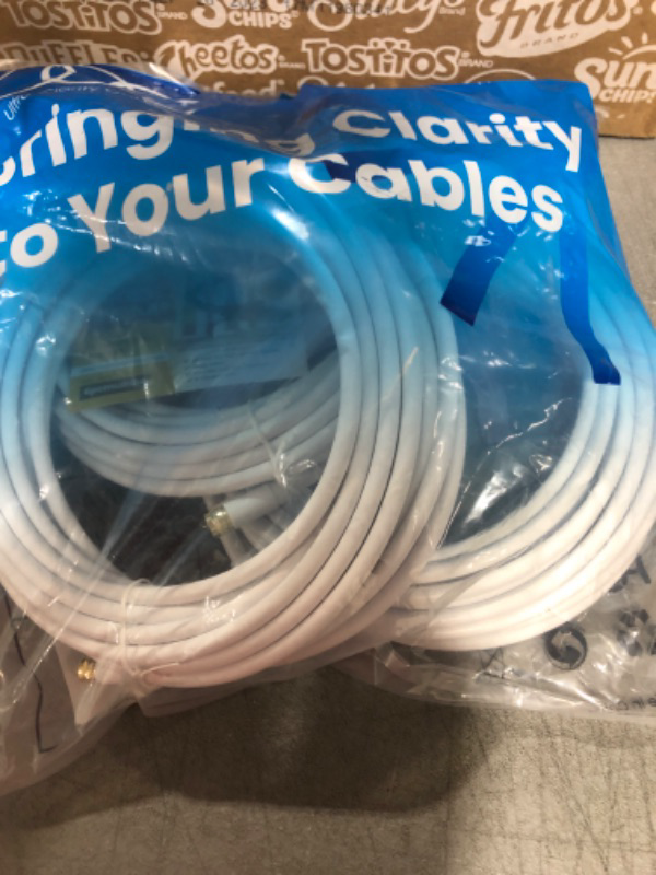 Photo 2 of Ultra Clarity Cables Coaxial Cable (30 ft) Triple Shielded - RG6 Coax TV Cable Cord Wire in-Wall Rated - Digital Audio Video with Male F Gold Plated Connectors -30 feet
