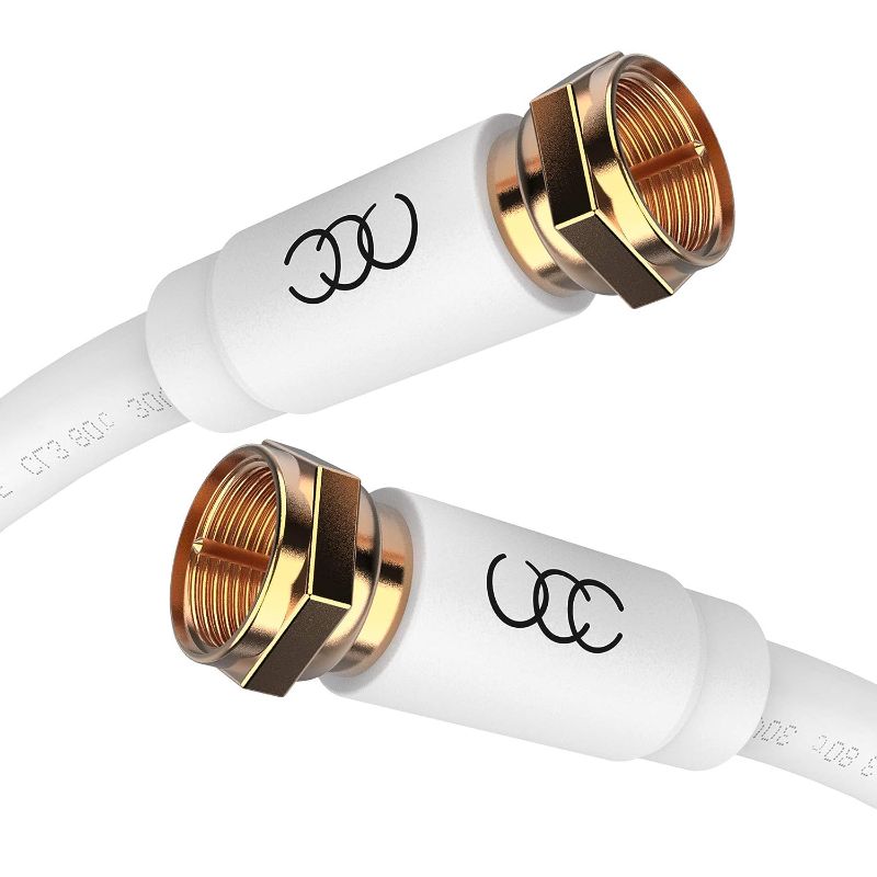 Photo 1 of Ultra Clarity Cables Coaxial Cable (30 ft) Triple Shielded - RG6 Coax TV Cable Cord Wire in-Wall Rated - Digital Audio Video with Male F Gold Plated Connectors -30 feet
