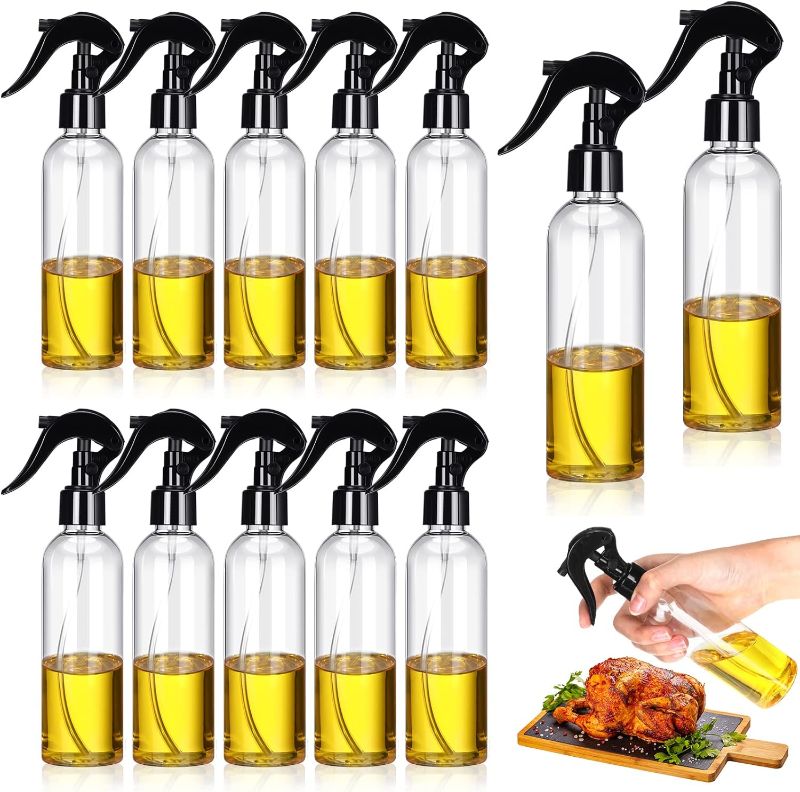 Photo 1 of 12 Packs Oil Sprayer for Cooking 6.76oz/ 200ml Olive Oil Spray Bottle Refillable Oil Mister Plastic Oil Spritzer Olive Oil Dispenser Kitchen Gadgets Accessories for Air Fryer Salad Baking BBQ Grilling
