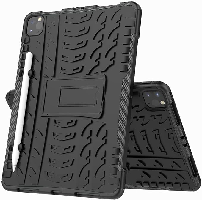 Photo 1 of Labanem Case for iPad Pro 11, Heavy Duty Shock Proof Rugged Cover Dual Layer Armor Combo Protective Hard Cover for 11" Apple iPad Pro 11 - Black 