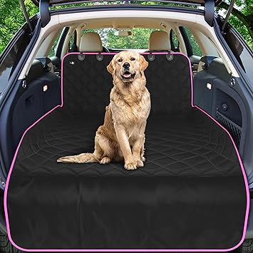 Photo 1 of Active Pets Cotton SUV Cargo Liner for Dogs, Durable Non Slip Vehicle Seat Cover, Protects Against Dirt & Fur, Pet Cargo Liner for SUV & Trucks, Large Size Trunk Cover for Dogs Universal Fit - Pink

