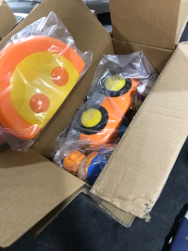 Photo 1 of Amazon Basics Cartoon Race Car Toys, 2 Pack, Red/Yellow