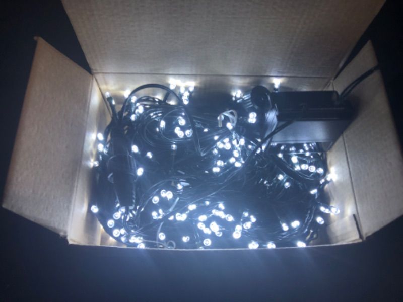 Photo 2 of Dazzle Bright 300 LED Christmas String Lights, 100 FT Connectable Waterproof String Lights Green Wire with 8 Modes, Christmas Decorations for Indoor Outdoor