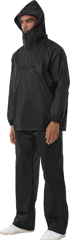 Photo 1 of AXESQUIN Mens Windbreaker Set Windproof Jacket and Pants Suit Water Resistant Coverall Work Suit Outdoor L