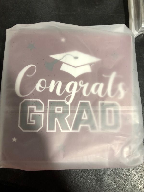 Photo 2 of 100 Pieces Graduation Napkins Bulk 2023 Congrats Grad Cocktail Napkins Disposable Paper Napkin for Class of 2023 Congratulations Graduate Celebration Prom