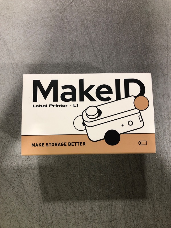 Photo 2 of Makeid Label Maker Machine with Tape - Compatible with 9/12/16mm Waterproof Tape, Portable & Rechargeable Label Makers with Built-in Cutter Wireless Label Printer Compatible with Android & iOS Devices Beige