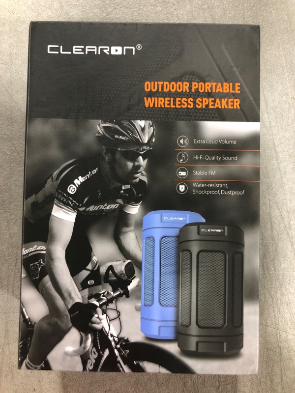 Photo 3 of Clearon Portable Bluetooth 5.0 Speaker Wireless Waterproof Speaker with Bike Mount & Remote – Premium Sound Quality & Loud 8W Mini Speaker – 15 Hours of Playtime & 100 ft Range (Black)
