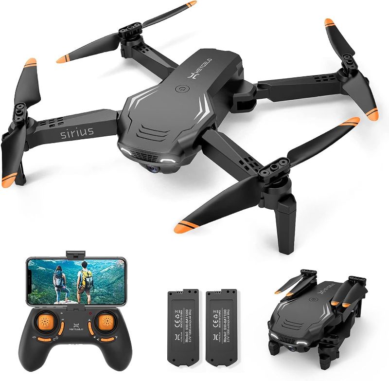 Photo 1 of Heygelo S90 Drone with Camera for Adults, 1080P HD Mini FPV Drones for Kids Beginners, Foldable RC Quadcopter Toys Gifts for Boys Girls with Altitude Hold, Voice/Gesture Control, 3 Speeds, 2 Batteries
