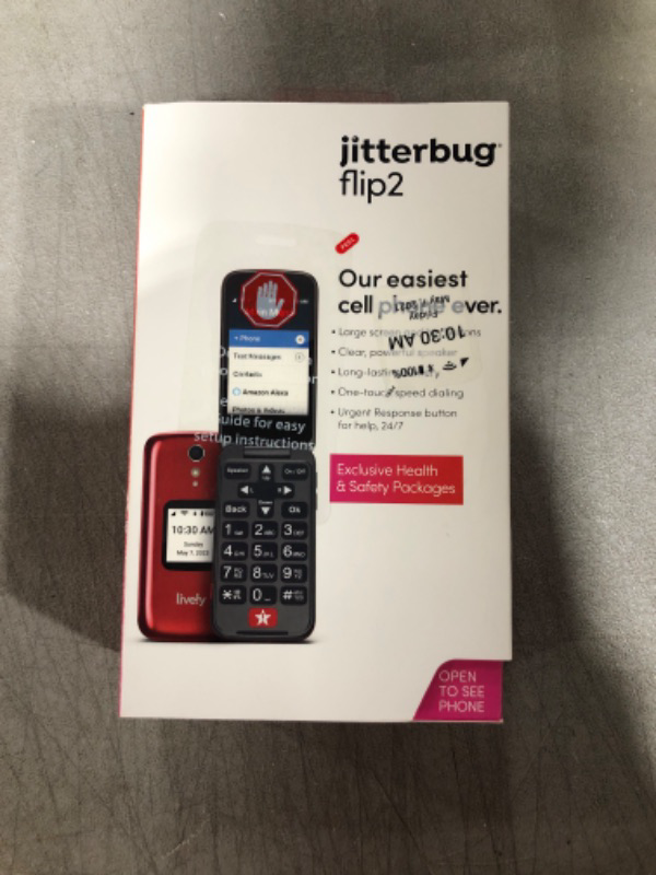 Photo 5 of LIVELY Jitterbug Flip2 Cell Phone for Seniors - Red