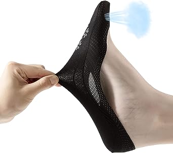 Photo 1 of 4 Pairs No Show Liner Socks Women's Low Cut Cotton Nylon Boat Invisible Hidden Socks Non-Slip for Flats 