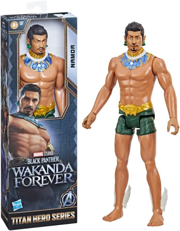 Photo 1 of BEYBLADE Marvel Studios' Black Panther: Wakanda Forever Titan Hero Series Namor Toy, 12-Inch-Scale Action Figure, Marvel Toys Kids Ages 4 and Up 