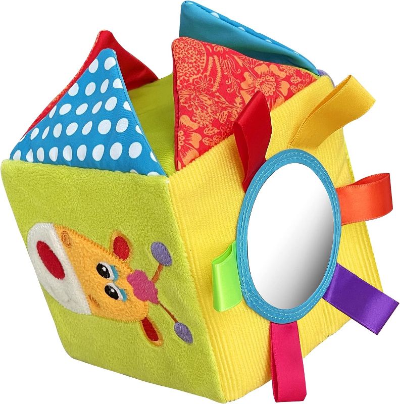 Photo 1 of Baby Activity Cube Activity Cube Toys Educational Baby Cube Toy Early Learning Centre Sensory Cube Multicolor Baby Cube Toy Baby Toys 0+ Months(Giraffe)