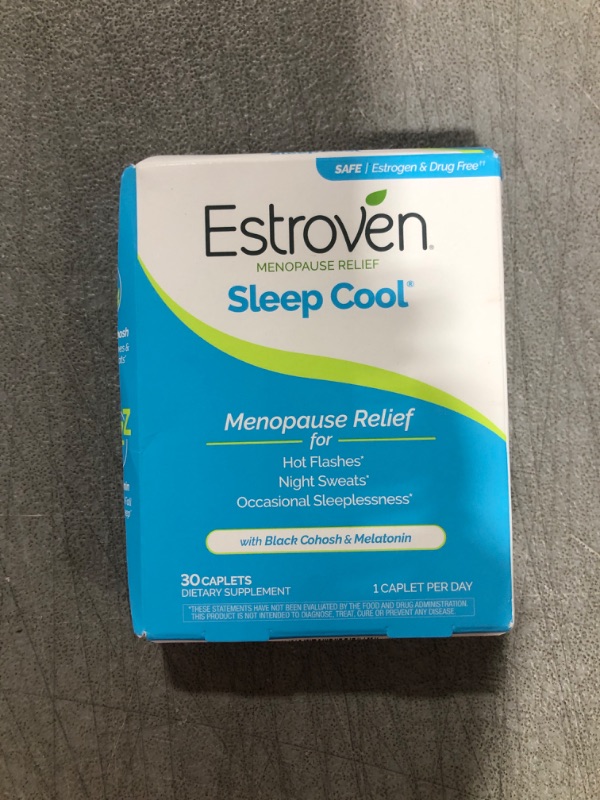 Photo 2 of Estroven Sleep Cool for Menopause Relief, 30 Ct, Sleep Support Supplement With Clinically Proven Ingredients to Relieve Menopause Symptoms plus Night Sweats & Hot Flash Relief, Drug-Free & Gluten-Free- exp 08/2024