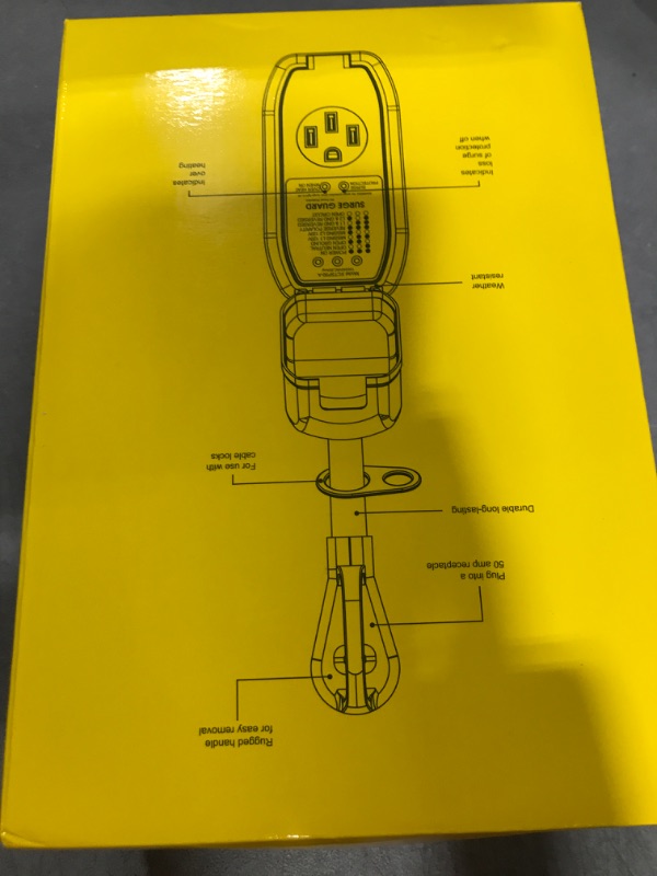 Photo 2 of CircleCord ETL Listed 50 Amp RV Surge Protector 4200 Joules with Indicator Light and Waterproof Cover, 50 Amp Power Defender Circuit Analyzer, NEMA 14-50P Surge Guard for RV Travel Trailer Camper