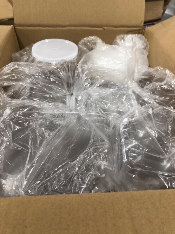 Photo 1 of 12 Pieces Hexagon Shaped Plastic Cookie Jars with Airtight Lids Wide Mouth Clear Plastic Candy Jars Reusable Candy Containers for Home Snack Candy Buffet Storage Kitchen Counter, 850 ml, 2150 ml