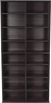 Photo 1 of Atlantic Oskar Adjustable Media Cabinet - Holds 464 CDs, 228 DVDs or 276 Blu-rays, 12 Adjustable and 4 fixed shelves PN in Espresso
