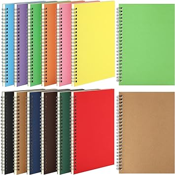 Photo 1 of 72  Pack Spiral Ruled Notebook A5 Lined Travel Notebook 5.5 x 8.3 Inch Colorful Notebook 60 Sheets/120 Pages Memo Notepad Sketchbook Spiral Bound Notebooks for Students Office Business (Multi Colors)