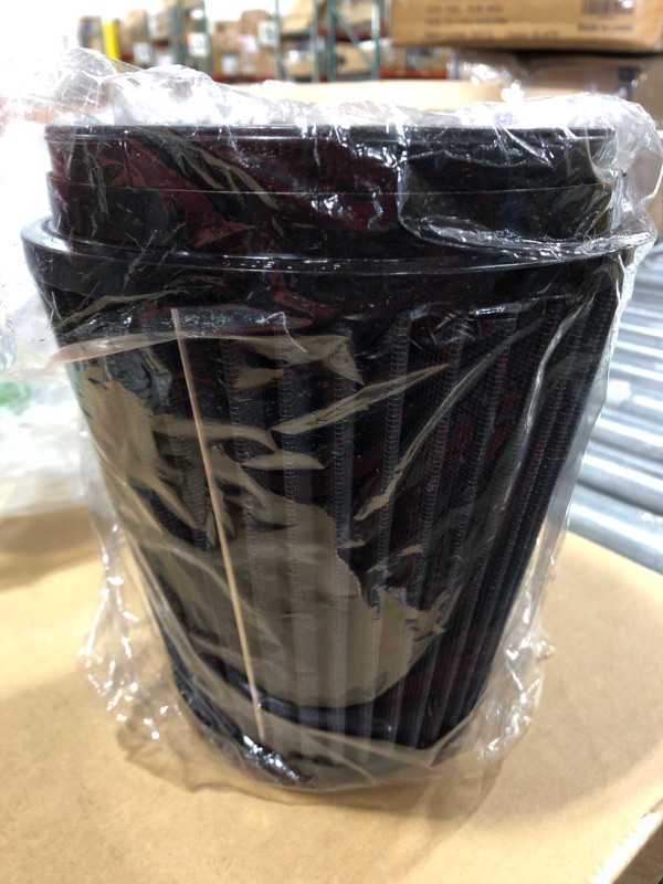 Photo 2 of K&N Universal Clamp-On Air Intake Filter: High Performance, Premium, Washable, Replacement Filter: Flange Diameter: 6 In, Filter Height: 7.5 In, Flange Length: 1 In, Shape: Round Tapered, RU-3101HBK