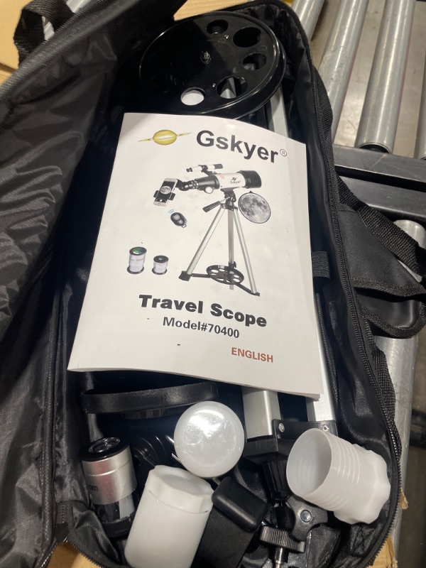 Photo 2 of Gskyer Telescope, 70mm Aperture 400mm AZ Mount Astronomical Refracting Telescope for Kids Beginners - Travel Telescope with Carry Bag, Phone Adapter and Wireless Remote