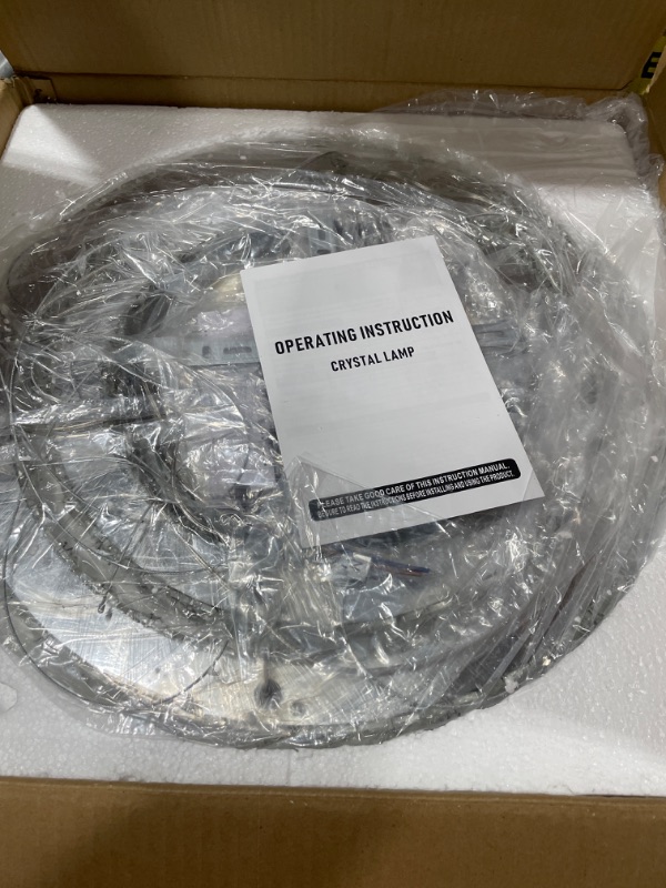 Photo 1 of Dixun Crystal Chandeliers Modern LED Rings Pendant Light Adjustable Stainless Steel Ceiling Light Fixture for Living Room Dining Room Bedroom (Dimmable) 4r Dimmable