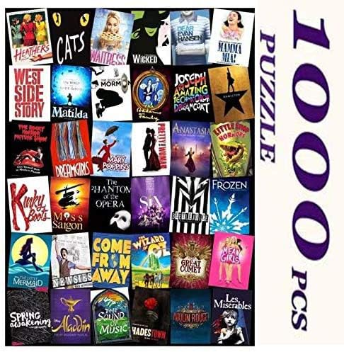 Photo 1 of 1000 Pieces of Jigsaw Puzzles Custom Broadway Musical Theater Jigsaw Puzzle for Adults and Teens Over 12 Years Old Large Size Ideal Relaxation Decompression Meditation Gift 27.6x19.7 Inches
