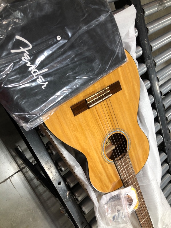 Photo 2 of Fender FA-15N 3/4-Size Kids Classical Guitar - Natural Learn-to-Play Bundle with Gig Bag, Tuner, Fender Play Online Lessons, and Austin Bazaar Instructional DVD Nylon String Natural