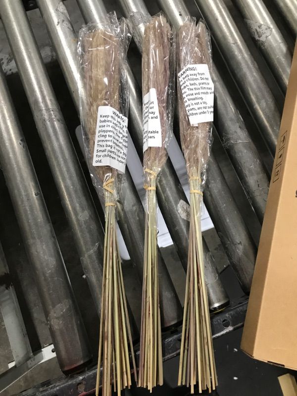 Photo 1 of  Brown Pampas Grass Faux Pompas Floral 3.1ft Tall Fake Large Artificial Fluffy Pampas 12 Branches Bulrush Reed Grass Plants for Floor Vase Filler Wedding . 