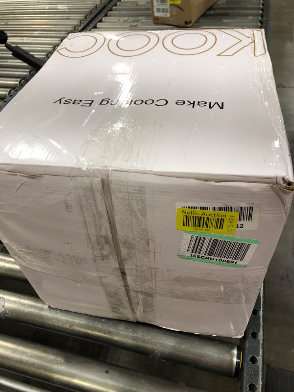 Photo 1 of [NEW LANUCH] KOOC Large Air Fryer, 4.5-Quart Electric Hot Oven Cooker, Free Cheat Sheet for Quick Reference Guide, LED Touch Digital Screen, 8 in 1, Customized Temp/Time, Nonstick Basket, White 4.5 Quart White-4.5QT