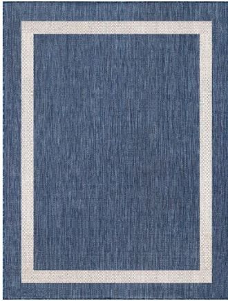 Photo 1 of Akeira Blue Indoor/Outdoor Rug 5x7ft