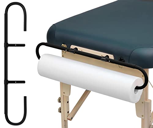 Photo 1 of AMZ Paper Roll Holder for Massage Table Adjustable Size 26, 30, 34 Inches. Black Paper Roll Holder for Massage Tables. Aluminum Massage Table Paper Ho
