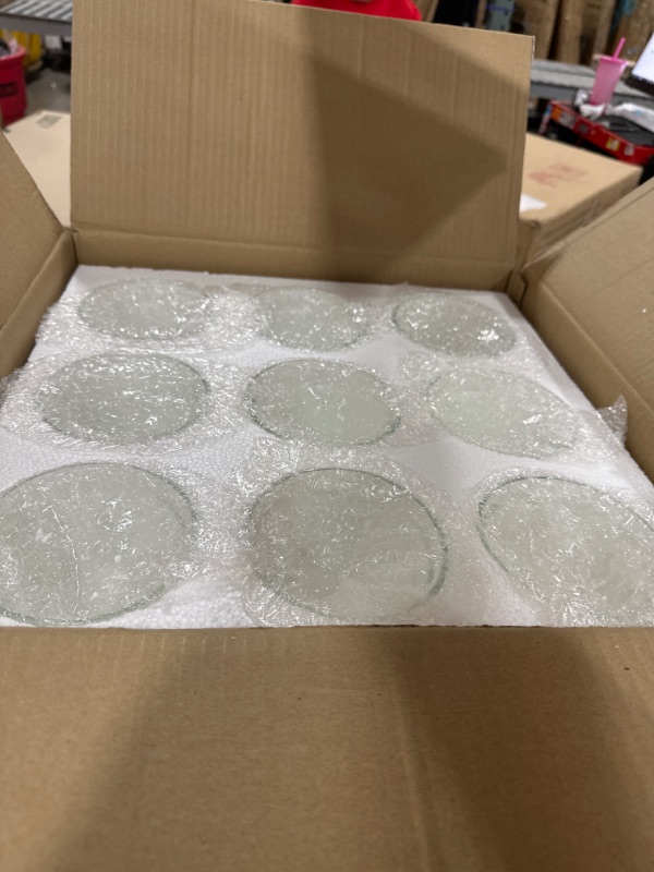 Photo 1 of Funtery 9 Pcs Ceiling Fan Light Covers, Clear Ceiling Fan Replacement Glass Shade, Glass Shades for Bedroom, Living Room, Kitchen and Office, 1.65 Fitter (Bell Style)