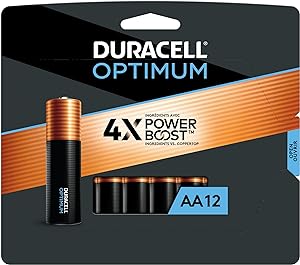 Photo 1 of Duracell Optimum AA Alkaline Battery, 12/Pack (OPT1500B12PRT) | Quill
