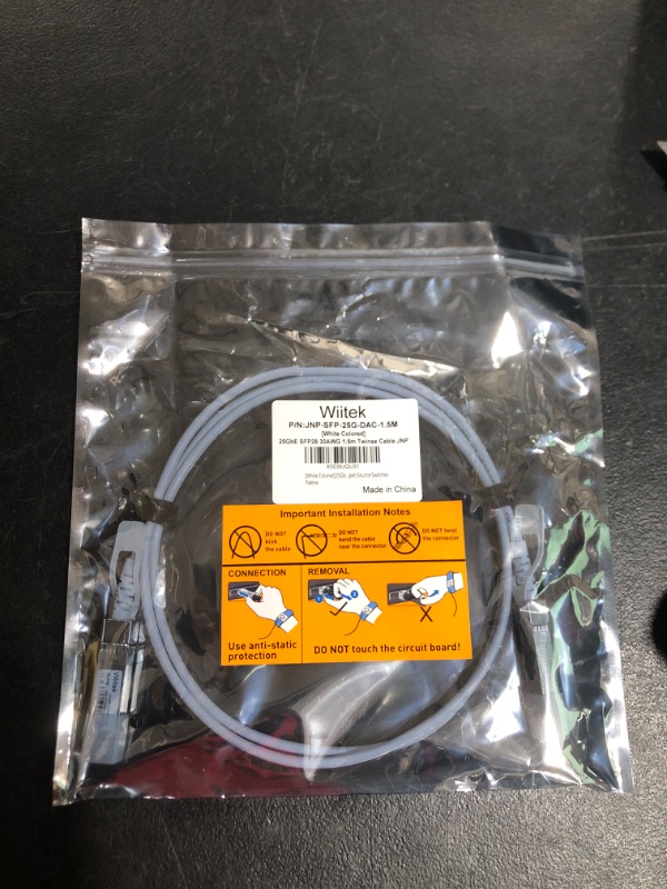 Photo 1 of QINIYEK 10G SFP+ DAC Twinax Cable, Direct Attach Copper(DAC) Passive Cable, Compatible with Cisco SFP-H10GB-CU 1M, Ubiquiti UniFi, Supermicro, Netgear, Mikrotik,1 Meter(3.3ft) -1 Pack 