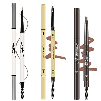 Photo 1 of 3 Different Eyebrow Pencils,Creates Natural Looking Brows Easily,Long Lasting,3-in-1:Eyebrow Pencil *3;Light Brown 
