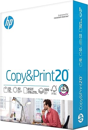 Photo 1 of HP Printer Paper | 8.5x11 Paper |Office 20 lb | 1 Ream - 500 Sheets | 92 Bright | Made in USA - FSC Certified | 112150R 1 Ream | 500 Sheets Letter (8.5 x 11)