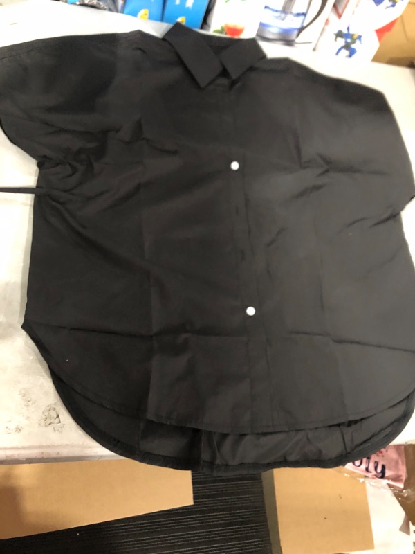 Photo 1 of BLACK SMALL SLEEVLESS BUTTON UP SHIRT WOMENS 