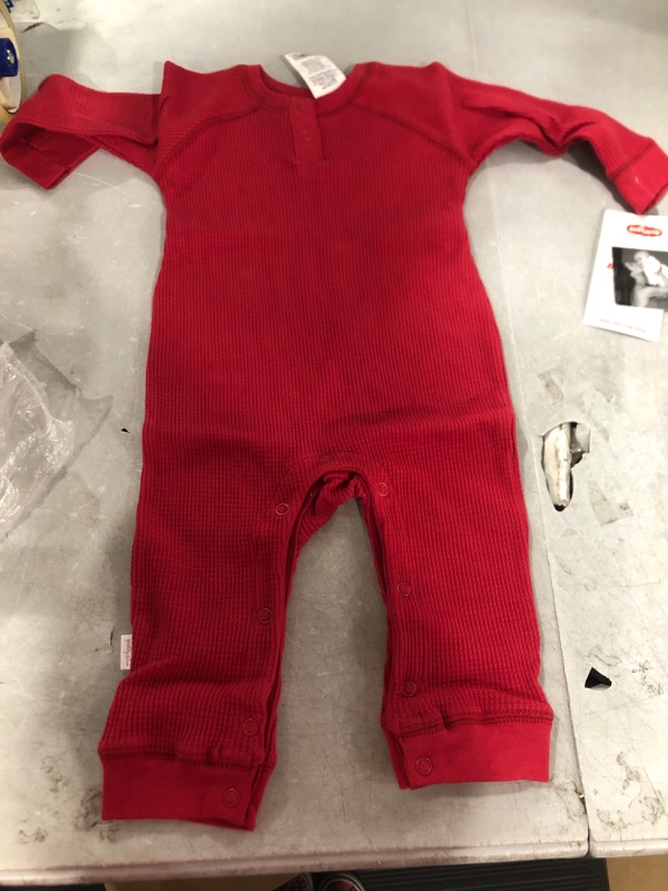 Photo 1 of 6-9 BABY THERMAL LONG JOHNS RED 