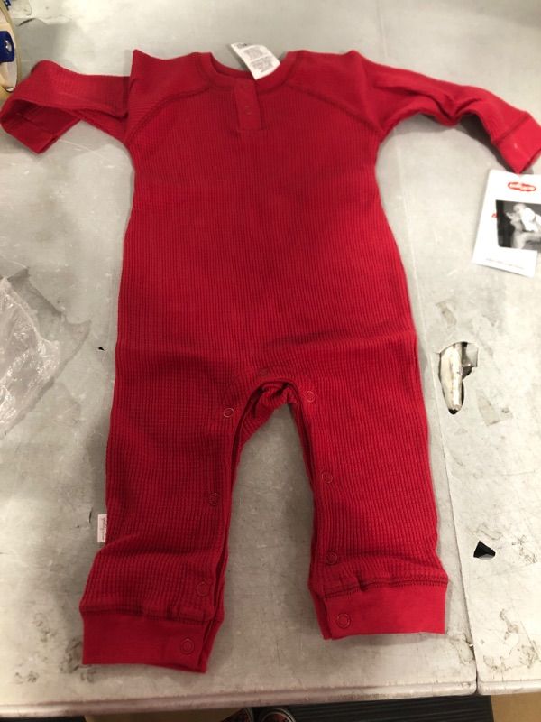 Photo 1 of 12-18M BABY THERMAL LONG JOHNS RED 