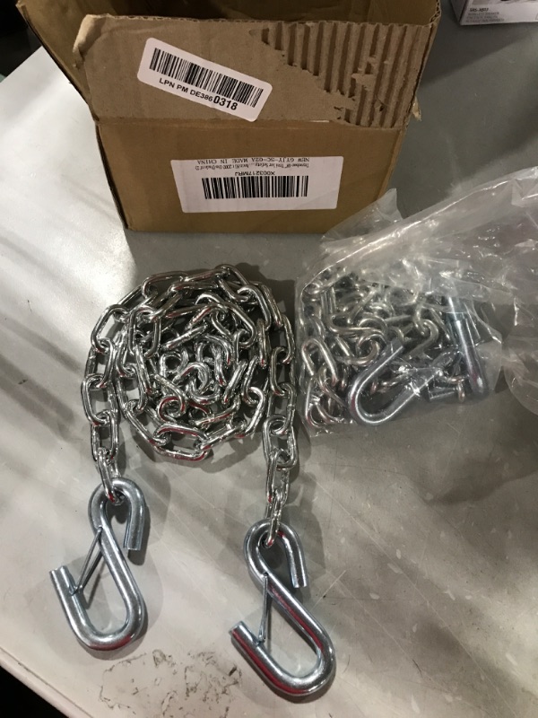 Photo 2 of 2 PACK OF Trailer Safety Chain - Hot Dipped Galvanized - 7/32 inch x 36 inch 2 PACK