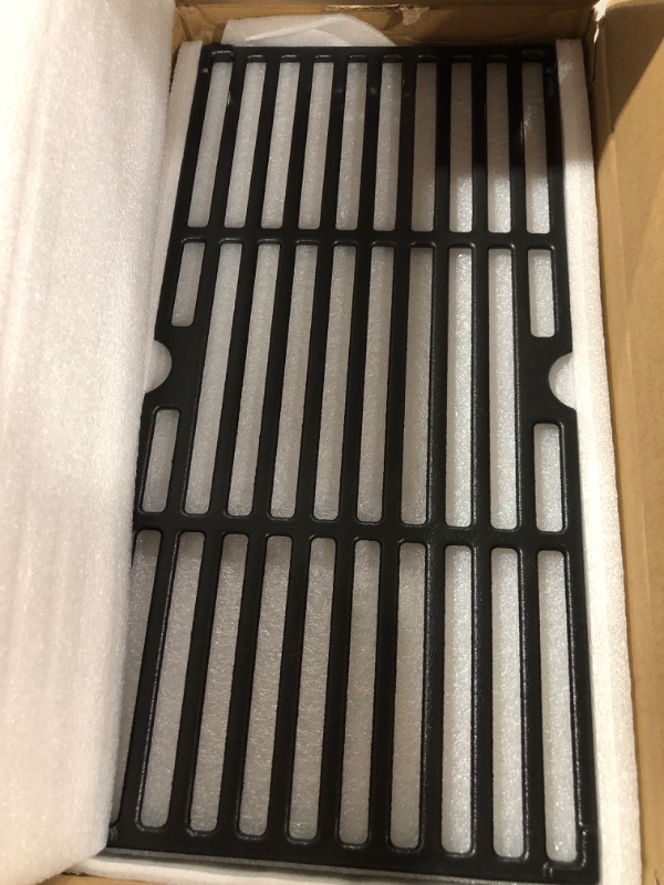 Photo 2 of Grill Grates for Charbroil Advantage 4 Burner 463343015 463344015 463344116, Advantage 2 Coal Parts 463340516 Gas Grill, G467-0002-W1 Cast Iron Cooking Grids for Tru Infrared 463336016, 16 15/16" Cast Iron-Black