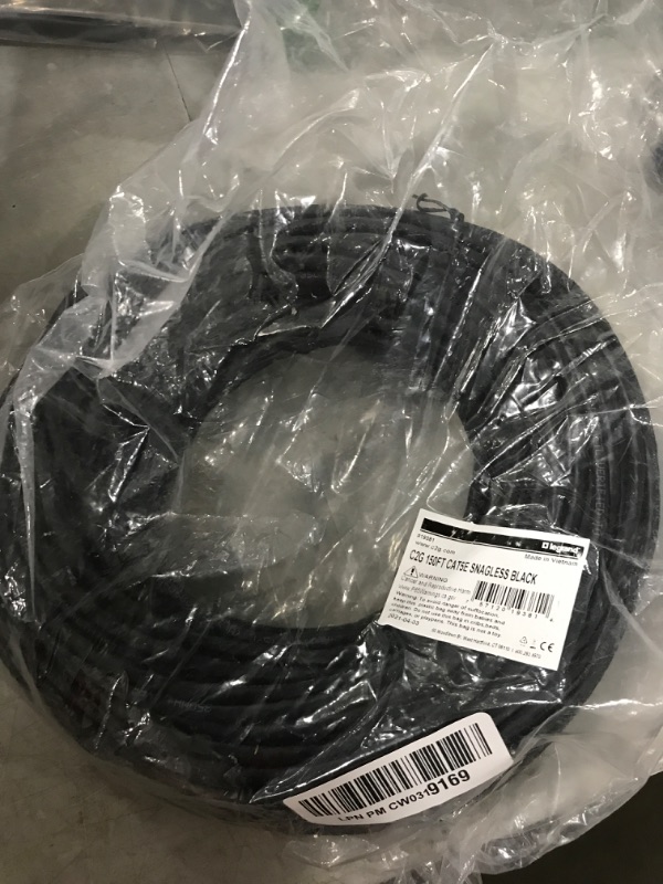 Photo 1 of C2G 150ft Cat5e Snagless Unshielded (UTP) Network Patch Cable - Black