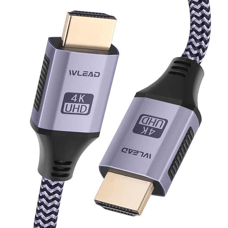 Photo 1 of Pair Upgrade 4K@60HZ HDMI Cable 6.6FT,WLEAD 18Gbps High Speed HDMI 2.0 Braided Cord-Supports (4K 60Hz HDR,Video 4K 2160p 1080p HDCP 2.2 ARC-Compatible with Ethernet Monitor PS4/3 UHD TV,Blu-ray,Netflix 6.6 feet