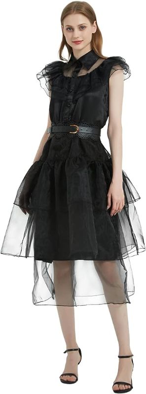 Photo 1 of Evftear Black Wednesday Costume Dress Girls Outfit for Family Halloween Cosplay Size L