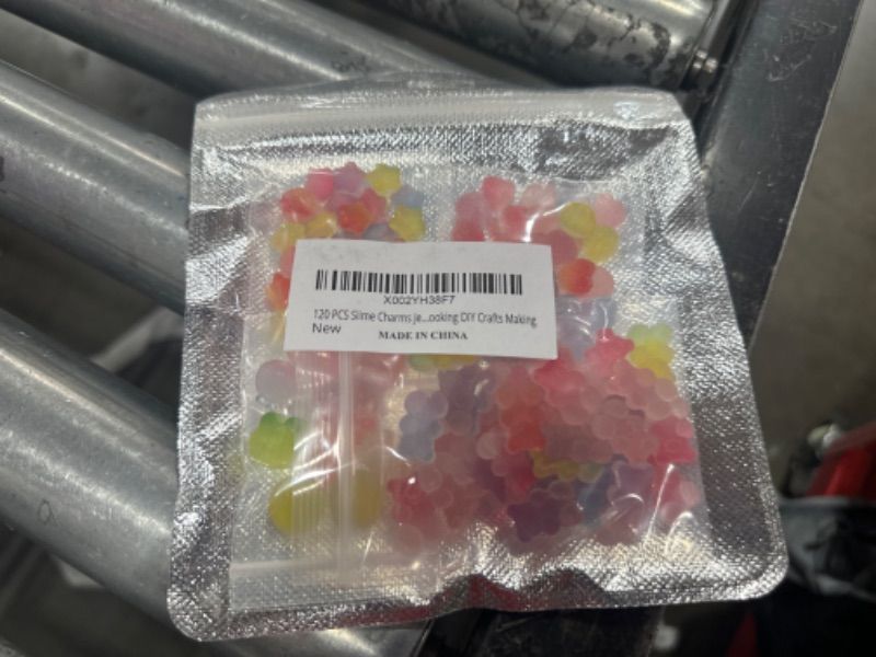 Photo 2 of 120Pcs Slime Charms Kawaii Candy Resin Charms 3D Cute Nail Charms Mini Flatback Beads Gummy Bear Charms Bulk Resin Jewelry Making Candy