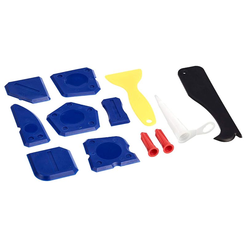 Photo 1 of 2 PACK Amazon Basics Caulking Tool Kit with Silicone Sealant Finishing Tools, 12-Pieces