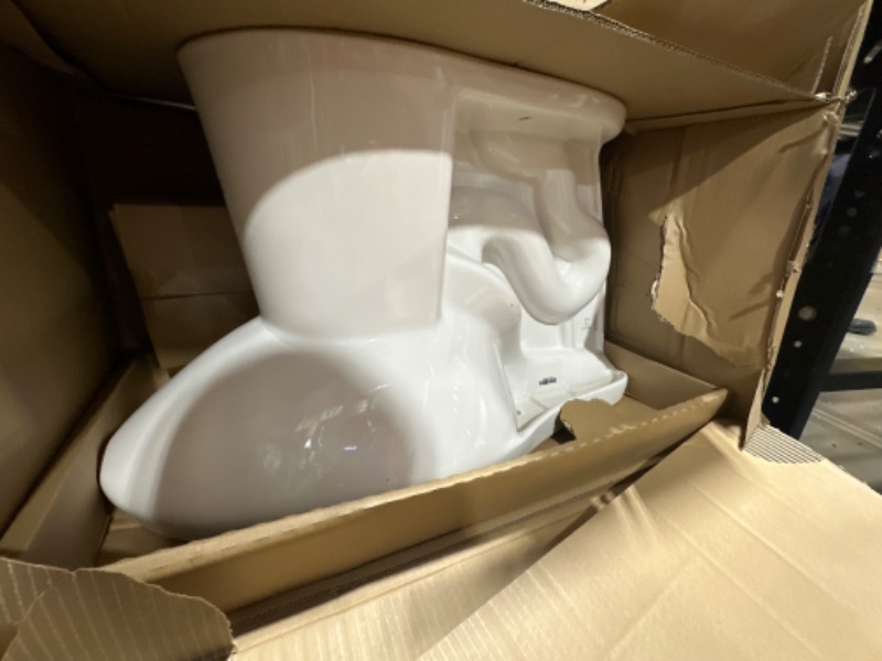 Photo 5 of 2-piece 1.1 GPF/1.6 GPF High Efficiency Dual Flush Complete Elongated Toilet in White, Seat Included